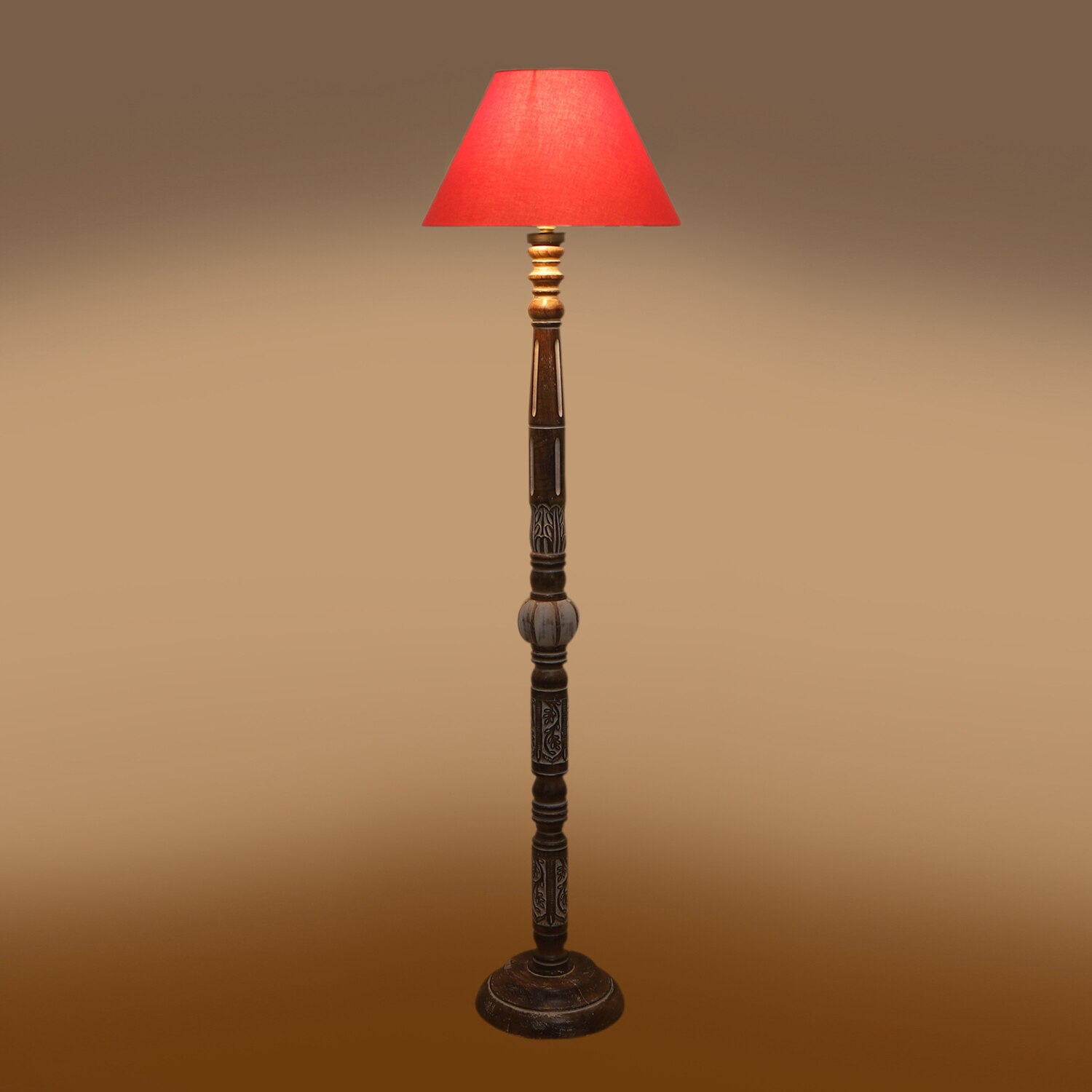 Devansh Wooden Floor Lamp