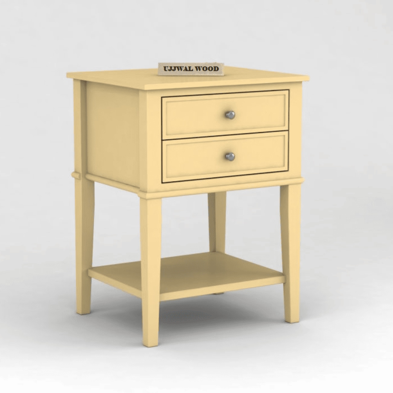Haze Mango Wood Side and End Table in Yellow Finish