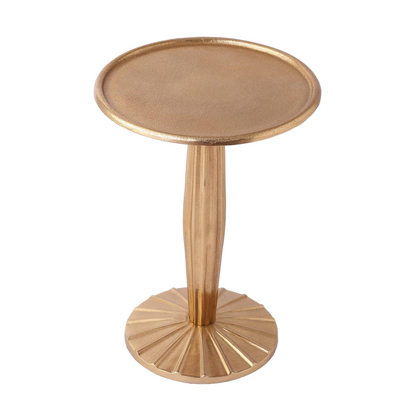 Radiant Gold Duo Small Metal Side Table in Gold Colour
