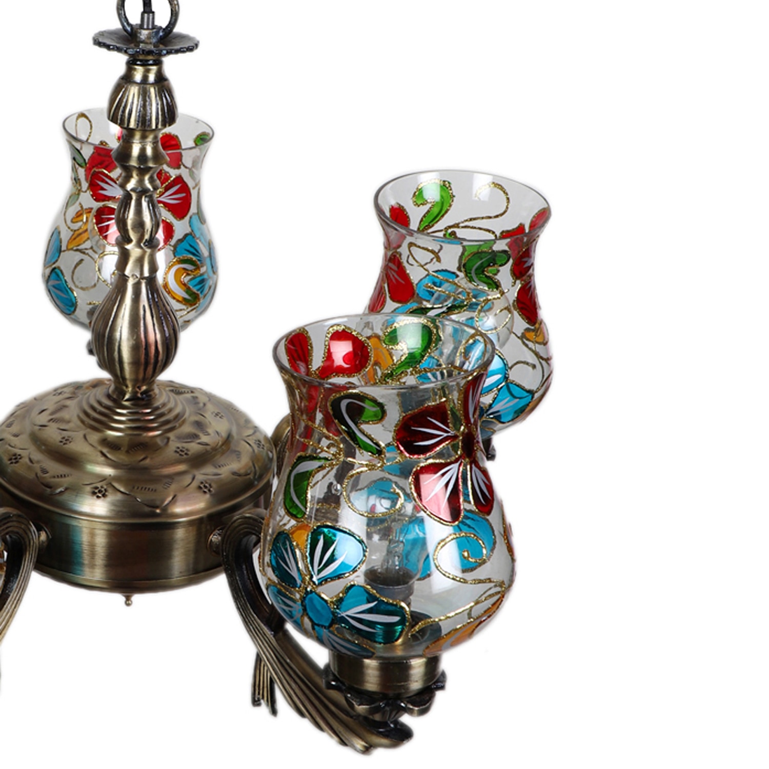 Devansh Gold Antique Wall Mounted Lamp With Off-White Cotton Shade