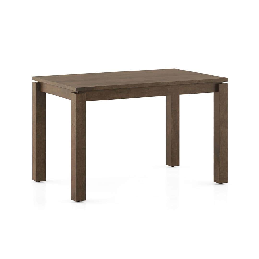 Atlas Solid Wood 4 Seater Dining Table In Danish Walnut Finish With Reed Dining Chairs