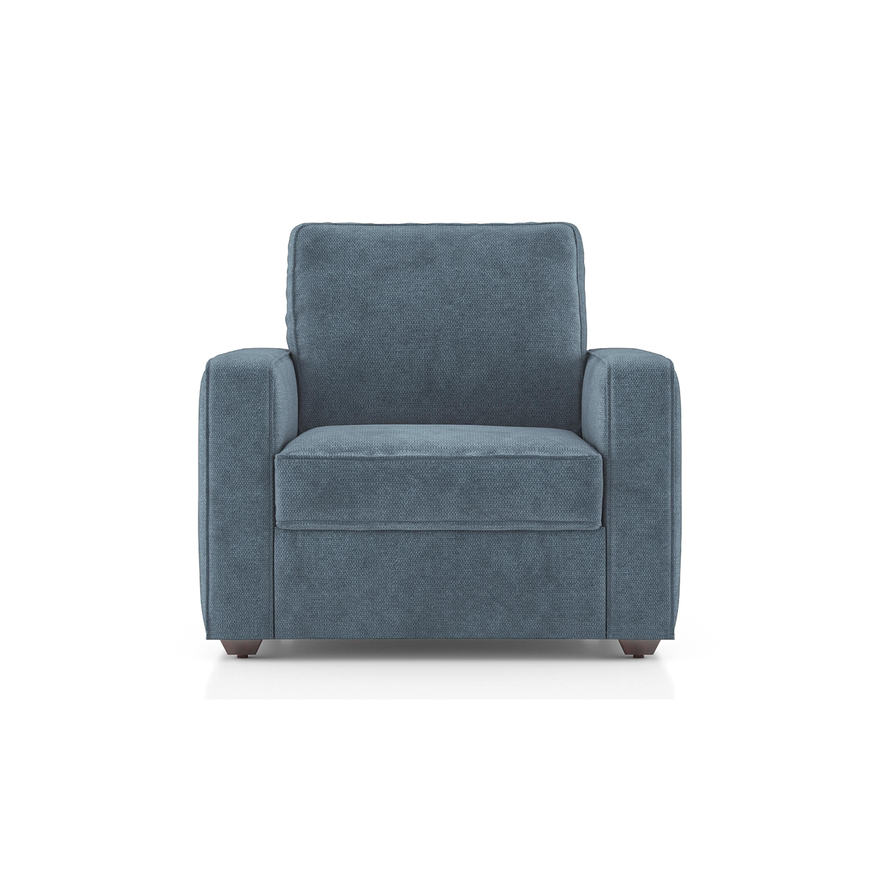 Apollo Compact Fabric Sofa (Colour : Ocean Weave, Seating Capacity : 1 Seater, Cushion Type : Soft, Back Type : Regular Back)