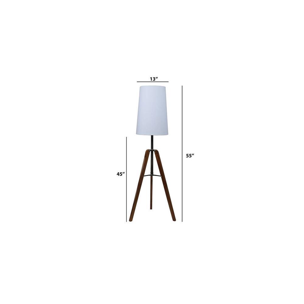 Alvyn White Cotton Shade Floor Lamp
