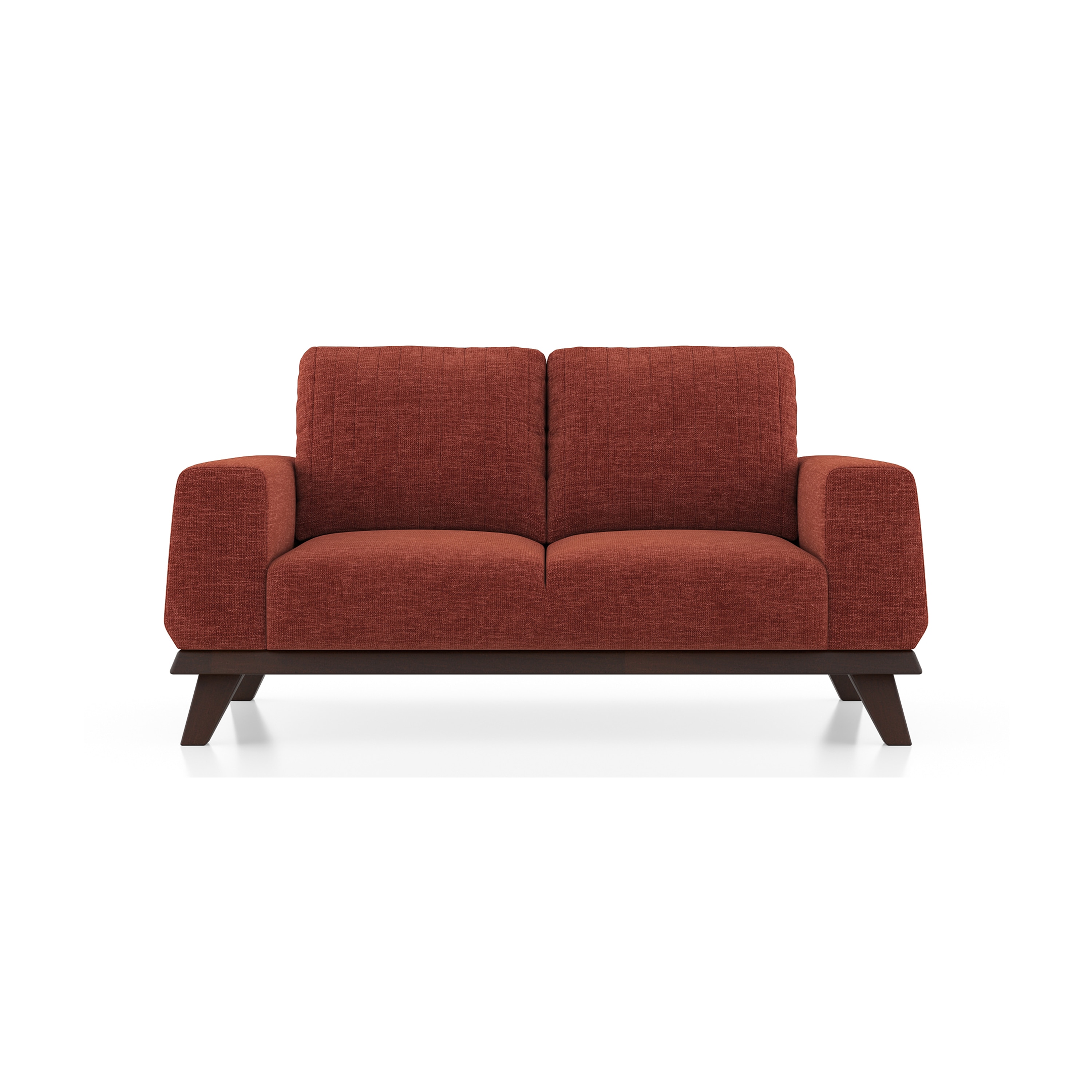 Granada Essential 2 Seater Fabric Sofa In Dark Coral Colour