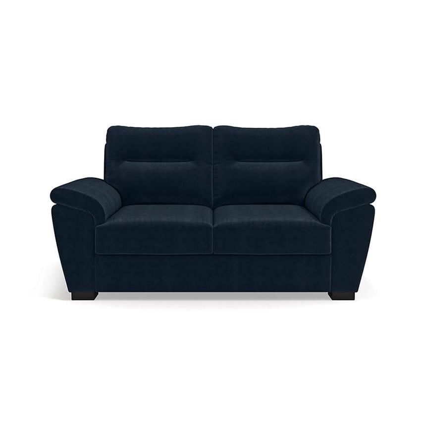 Adelaide Luxe 2 Seater Fabric Sofa in Sea Port Blue Velvet Colour