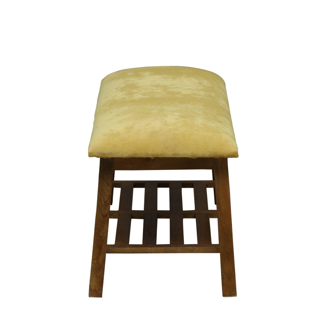 Tvedestrand Solid Wood Shoe Rack with Seating in Walnut Brown finish