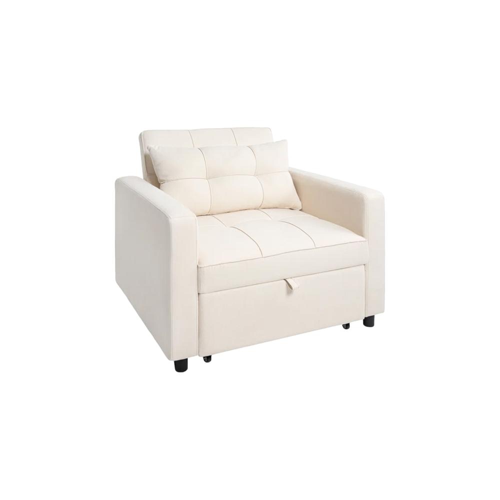 Gilbertson 1 Seater Sofa Cum Bed In Cream Color
