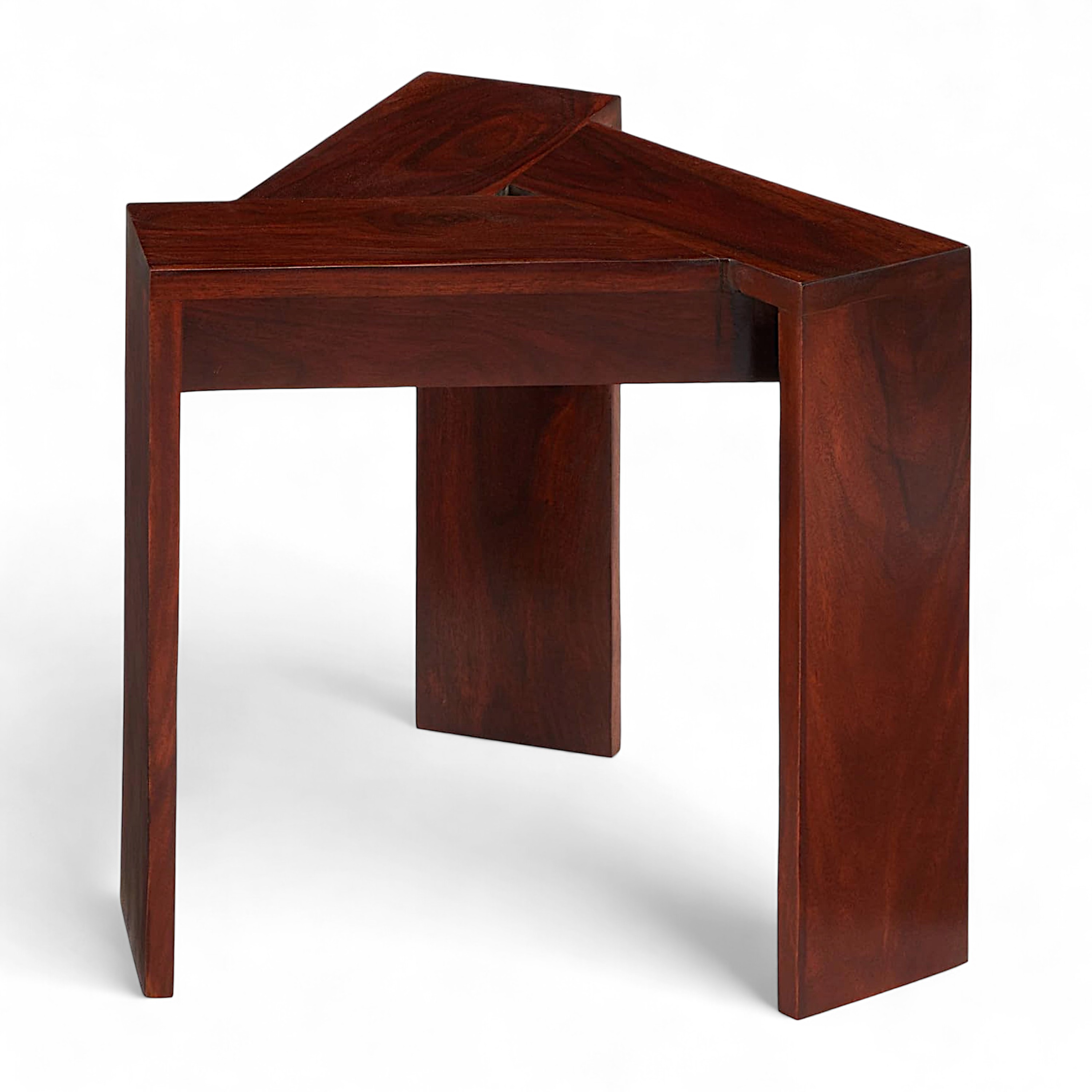 Ikiriya Sheesham Wood Contemporary Side Table in Honey Finish