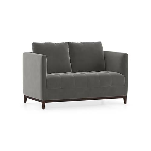 Florence Luxe 2 Seater Fabric Sofa in Ash Grey Velvet Colour
