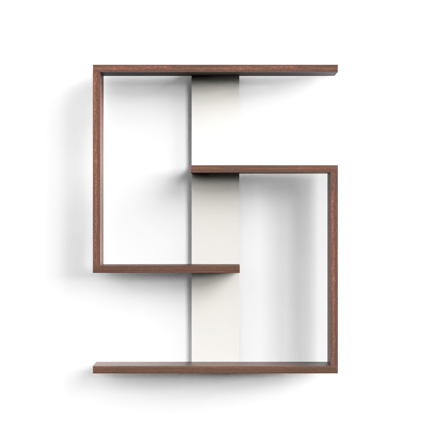 BLUEWUD Easton Engineered Wood Wall Shelf, Display Rack, 3 Shelves (Wenge & White)…