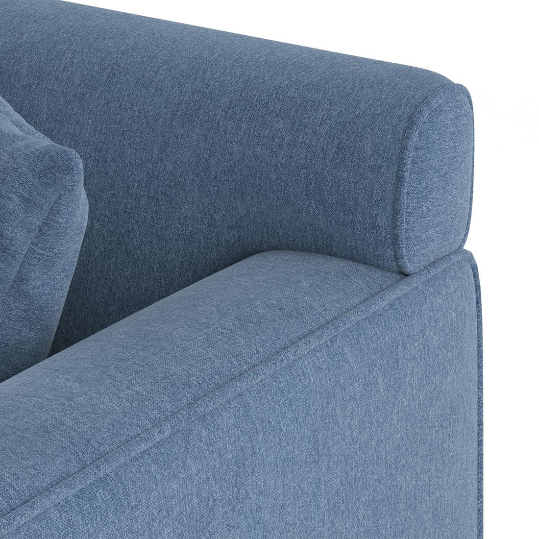 Wynn 3 Seater Fabric Sofa in Baltic Blue Colour