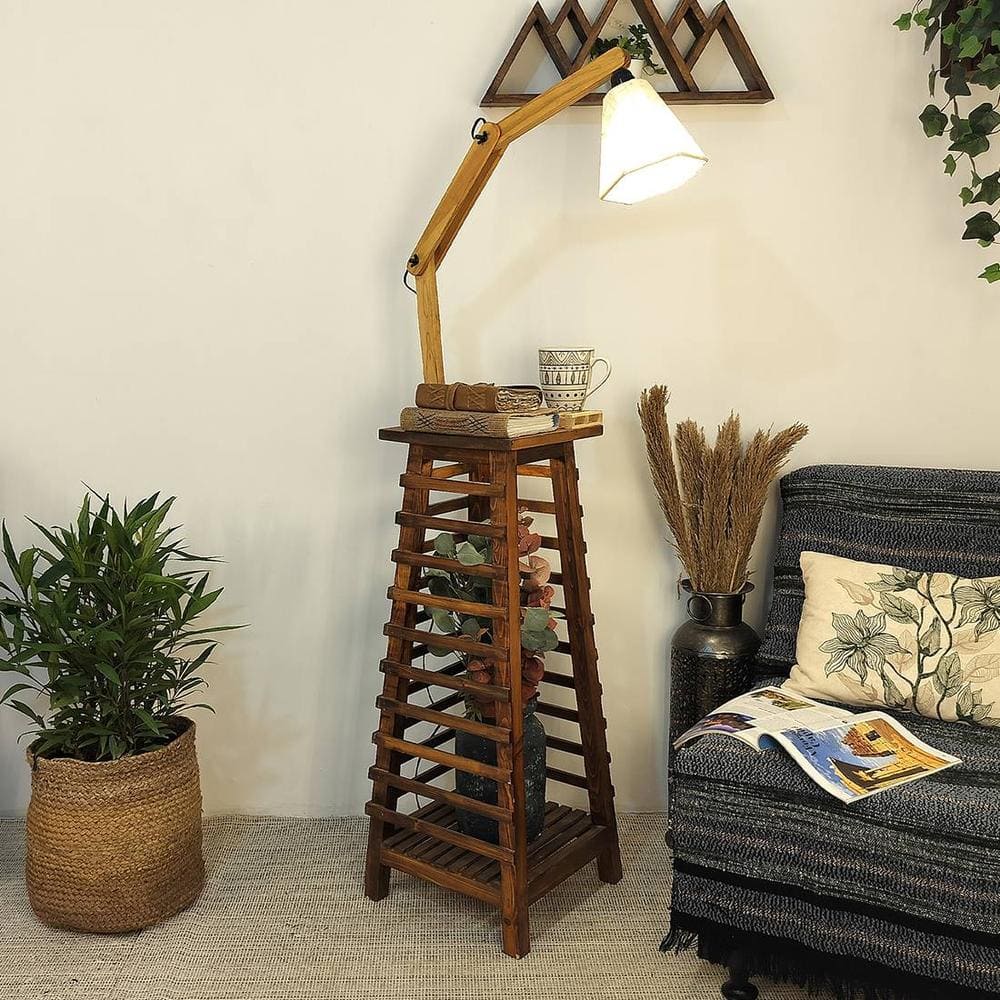 Pascal Beige Jute Floor Lamp with Beige Jute Base