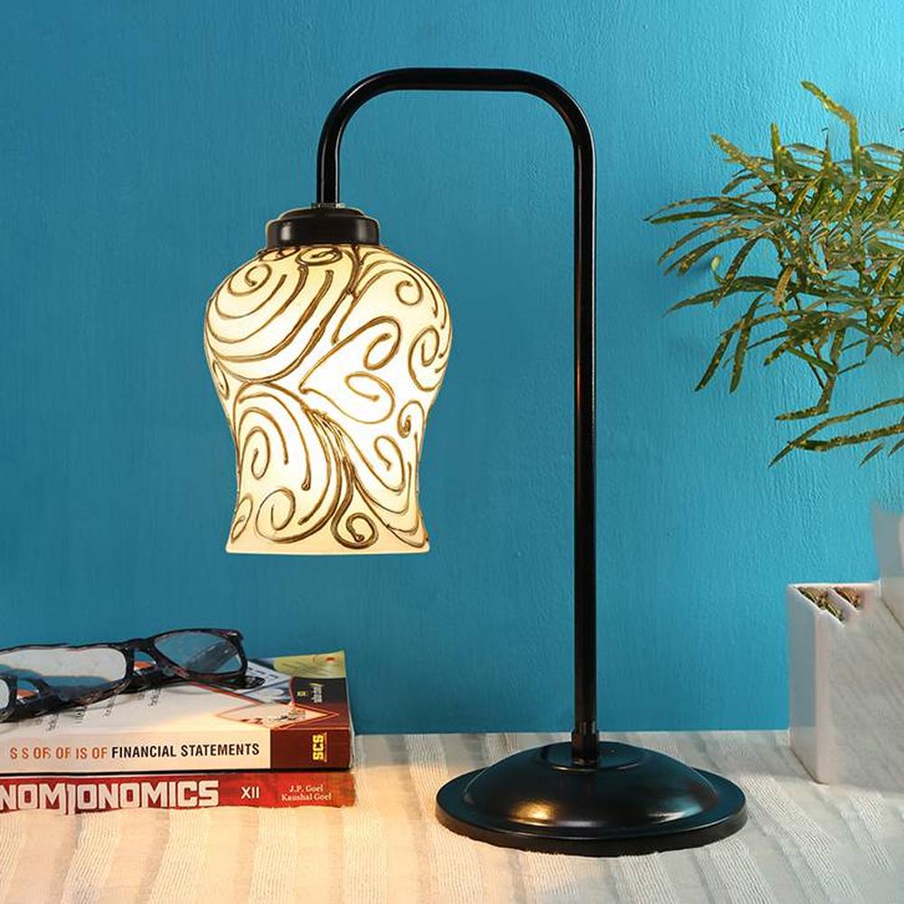 Rachel Multi color Mosaic Glass Iron Table Lamp - Devansh
