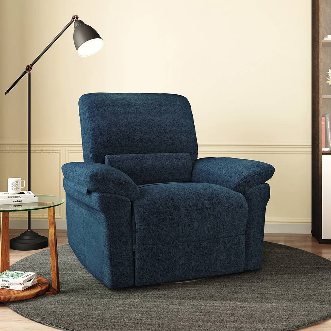Bernice One Seater Recliner in Capri Blue Colour