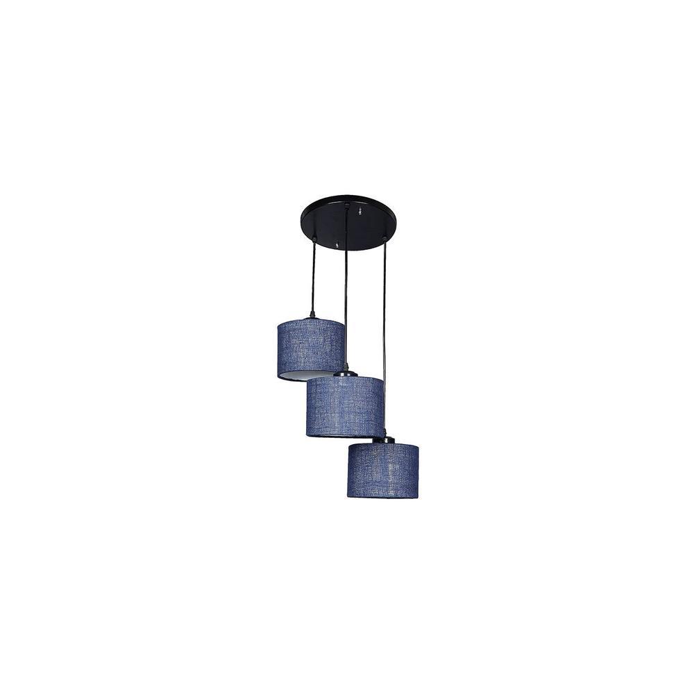 Johnathan Blue Natural Fiber Cluster Hanging Light