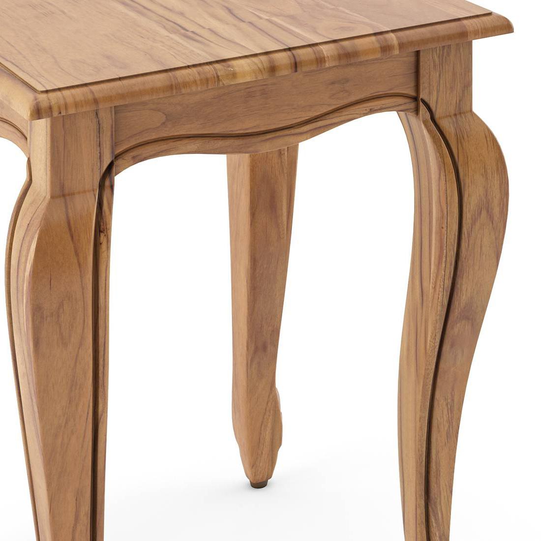 Taahira Side Table Natural Teak Finish