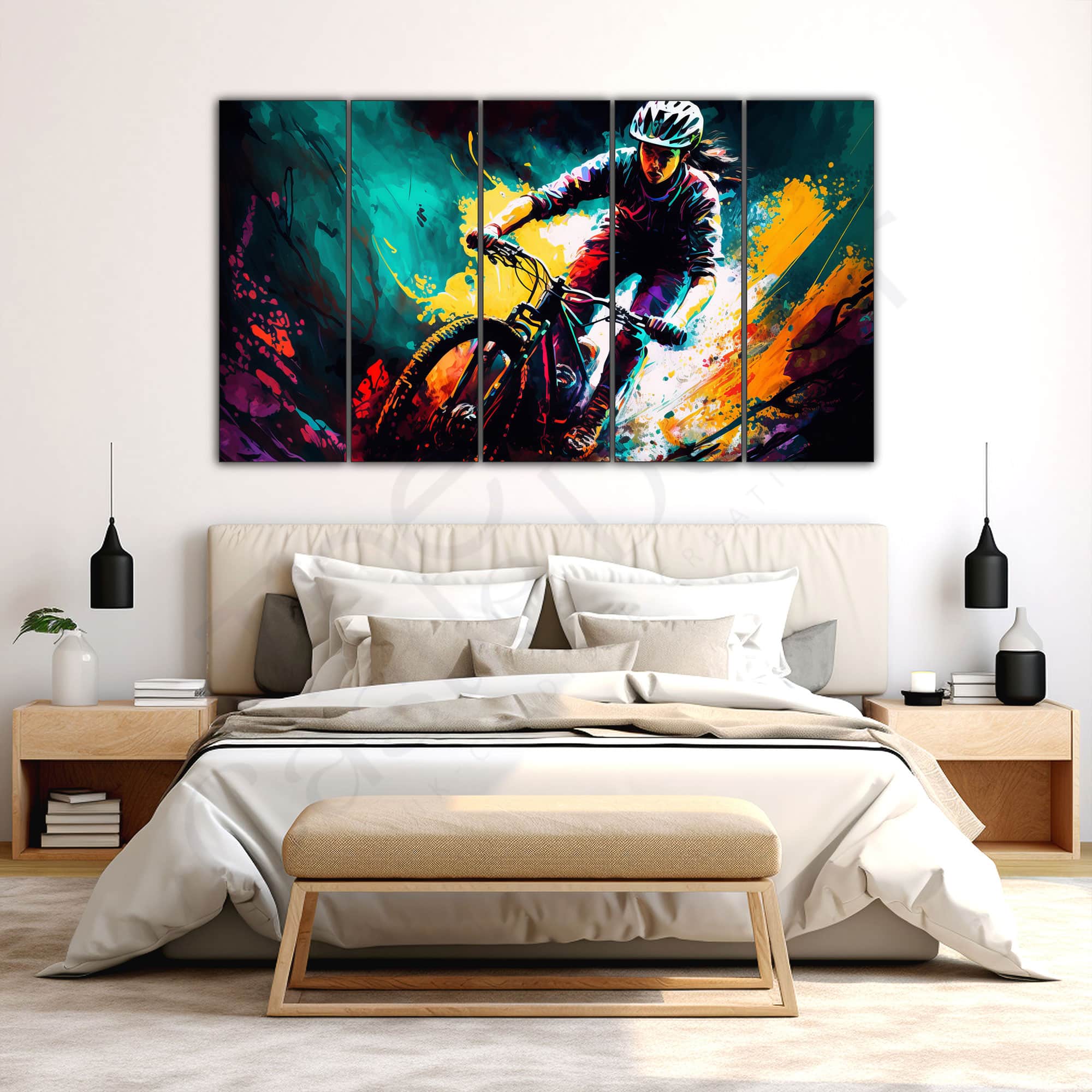 The Castle Decor Sports Art Wall Painting Wooden Framed Digital Painting 27x48 Inch (Style 2) - The Castle Decor