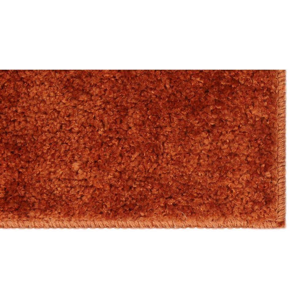 Nellie Orange Solid Natural Fiber 23x15 inches Anti-Skid Bath Mat