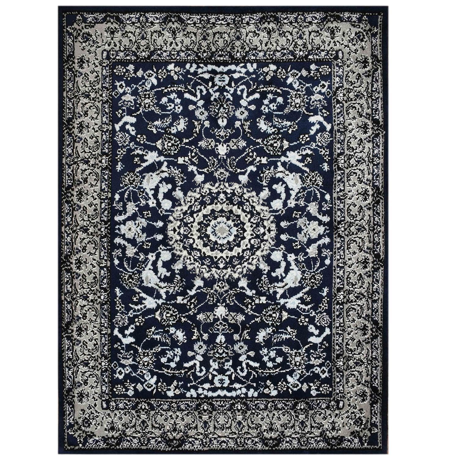 Multicolor Traditional Machine Made Polyester 5 X 7 Feet Carpet