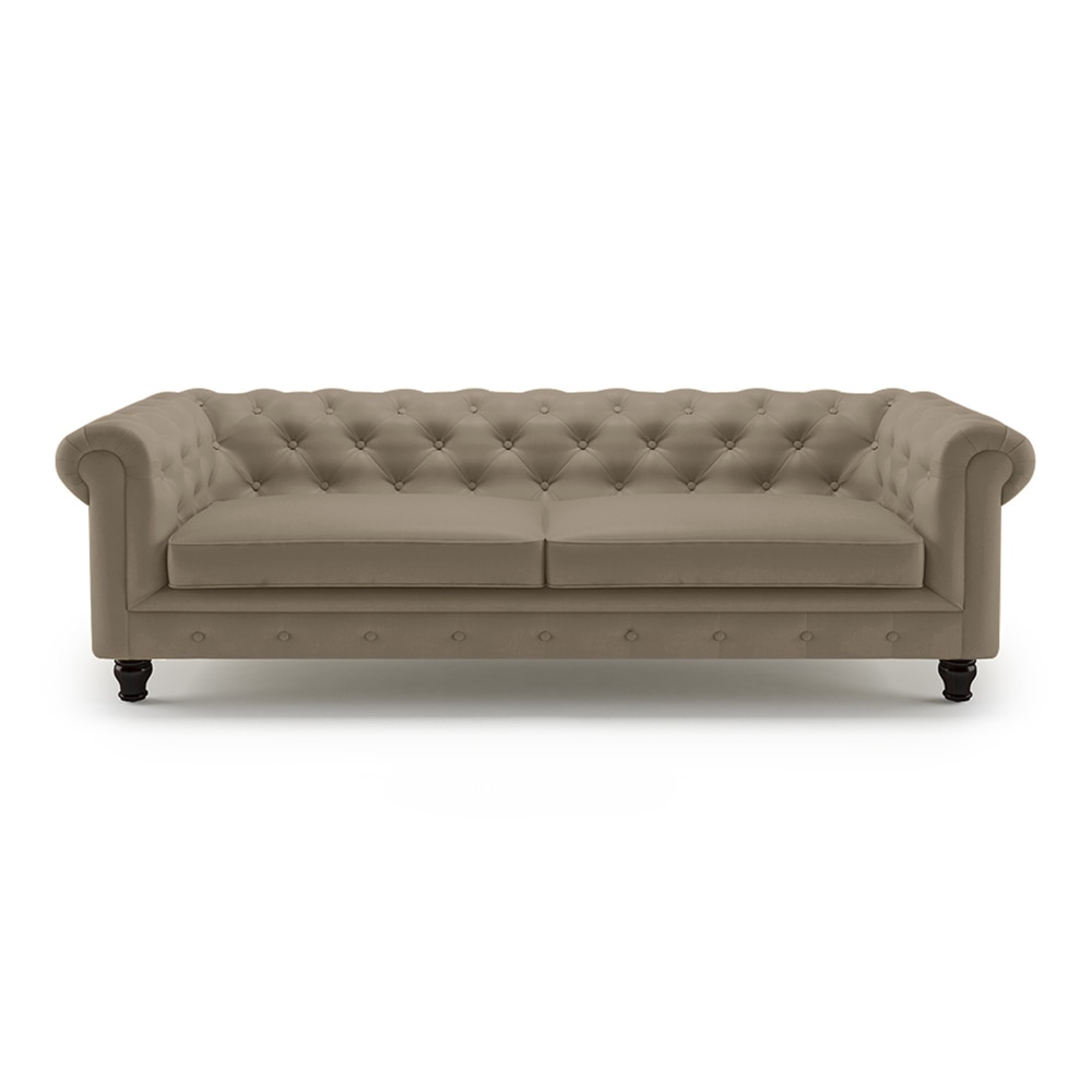 Winchester 3 Seater Leatherette Sofa in Cappuccino Colour