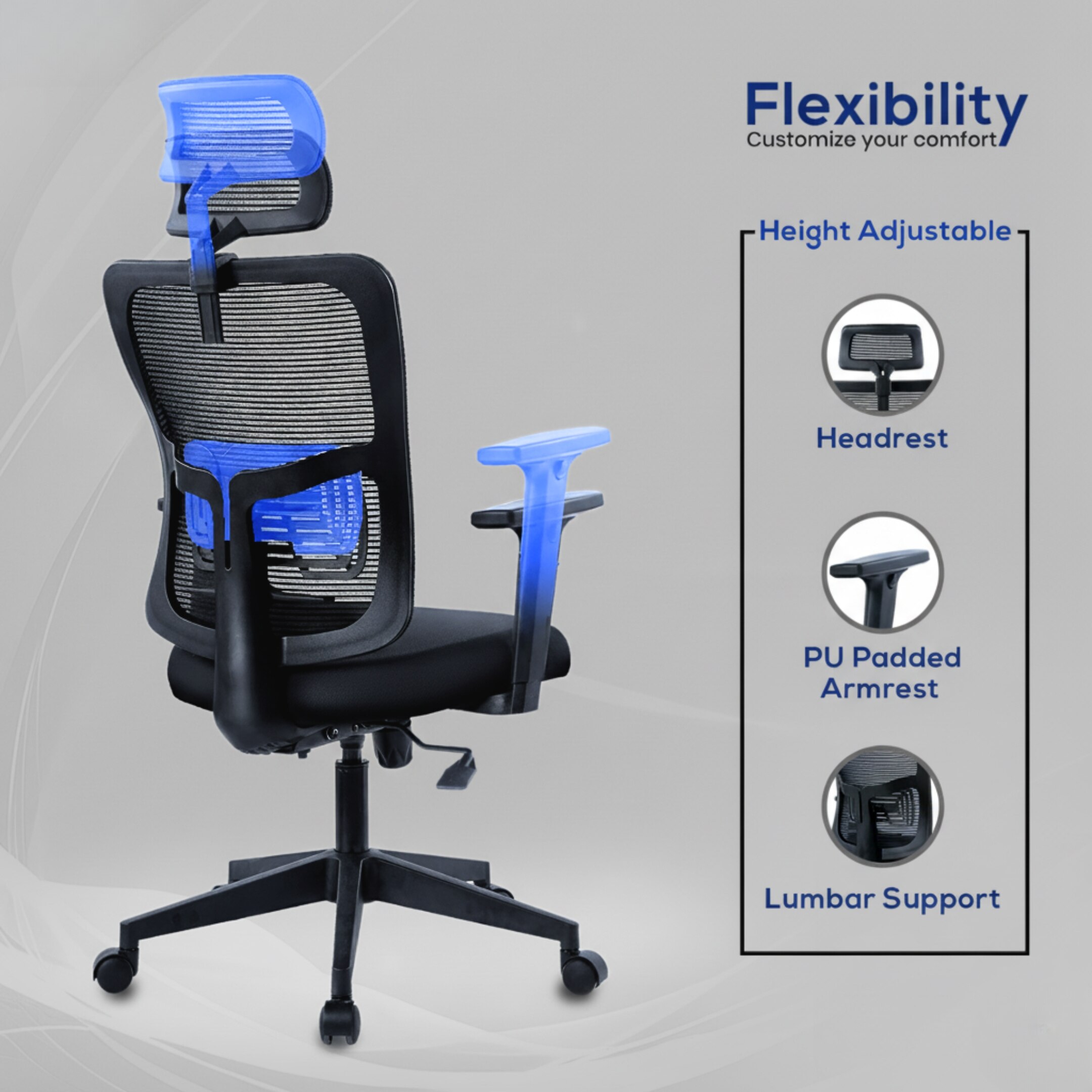 Ignis Black Ergonomic Study Chair