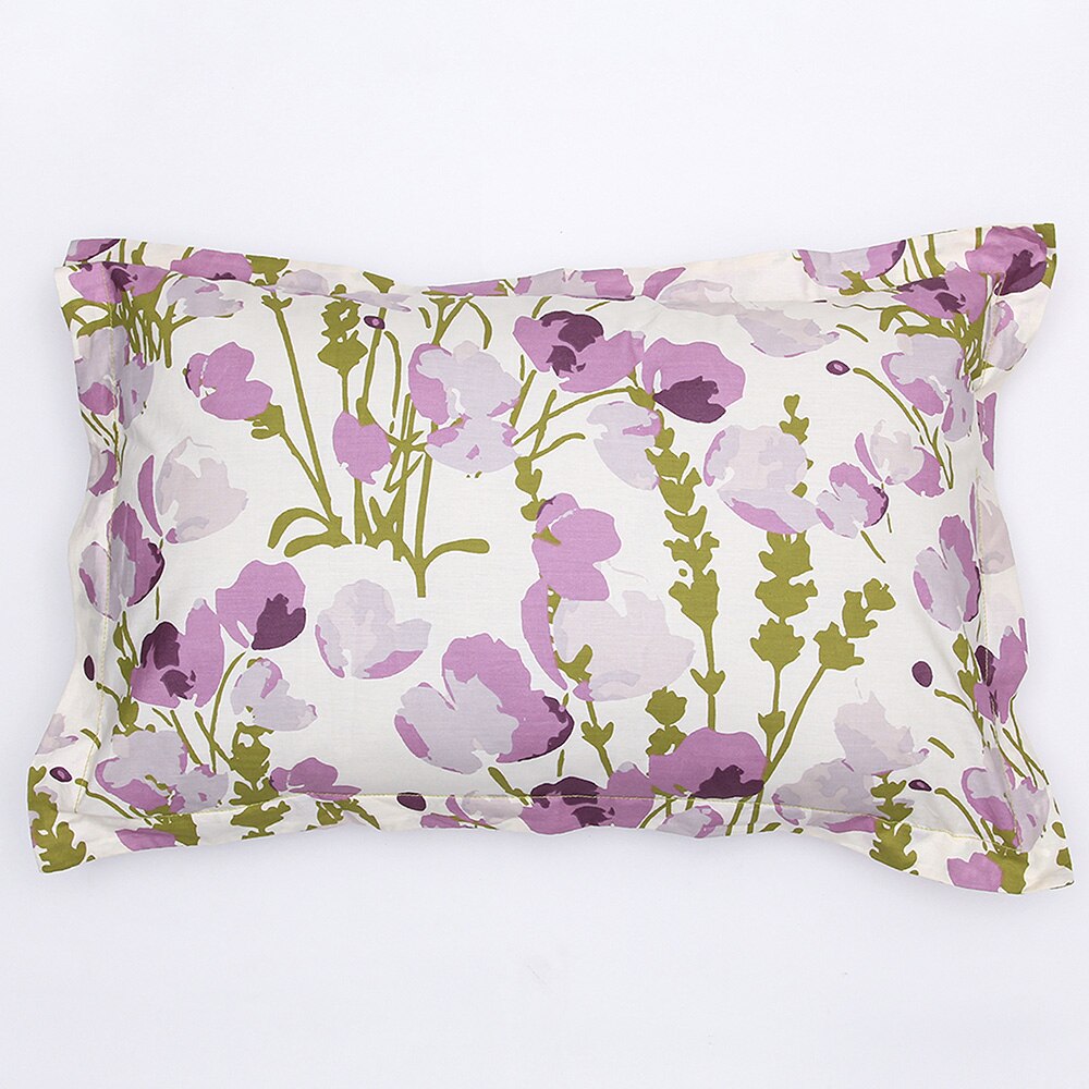 Himalayan Poppies Set Of 2 Pillow Covers with Purple colour