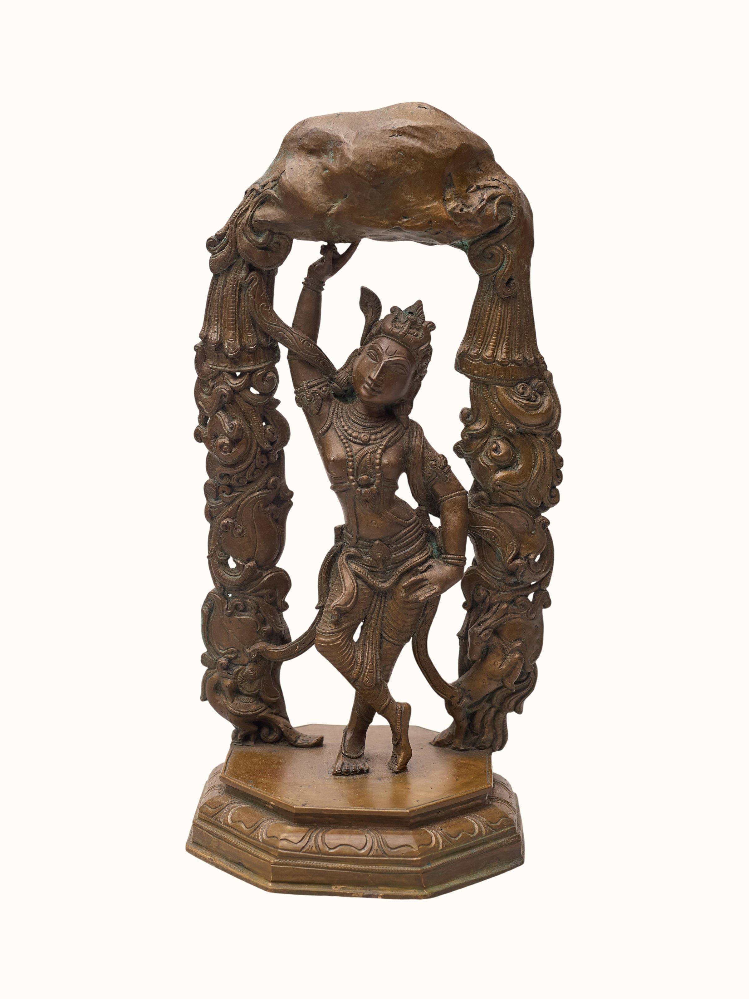 Bronze Cast Govardhana Krishna Idol