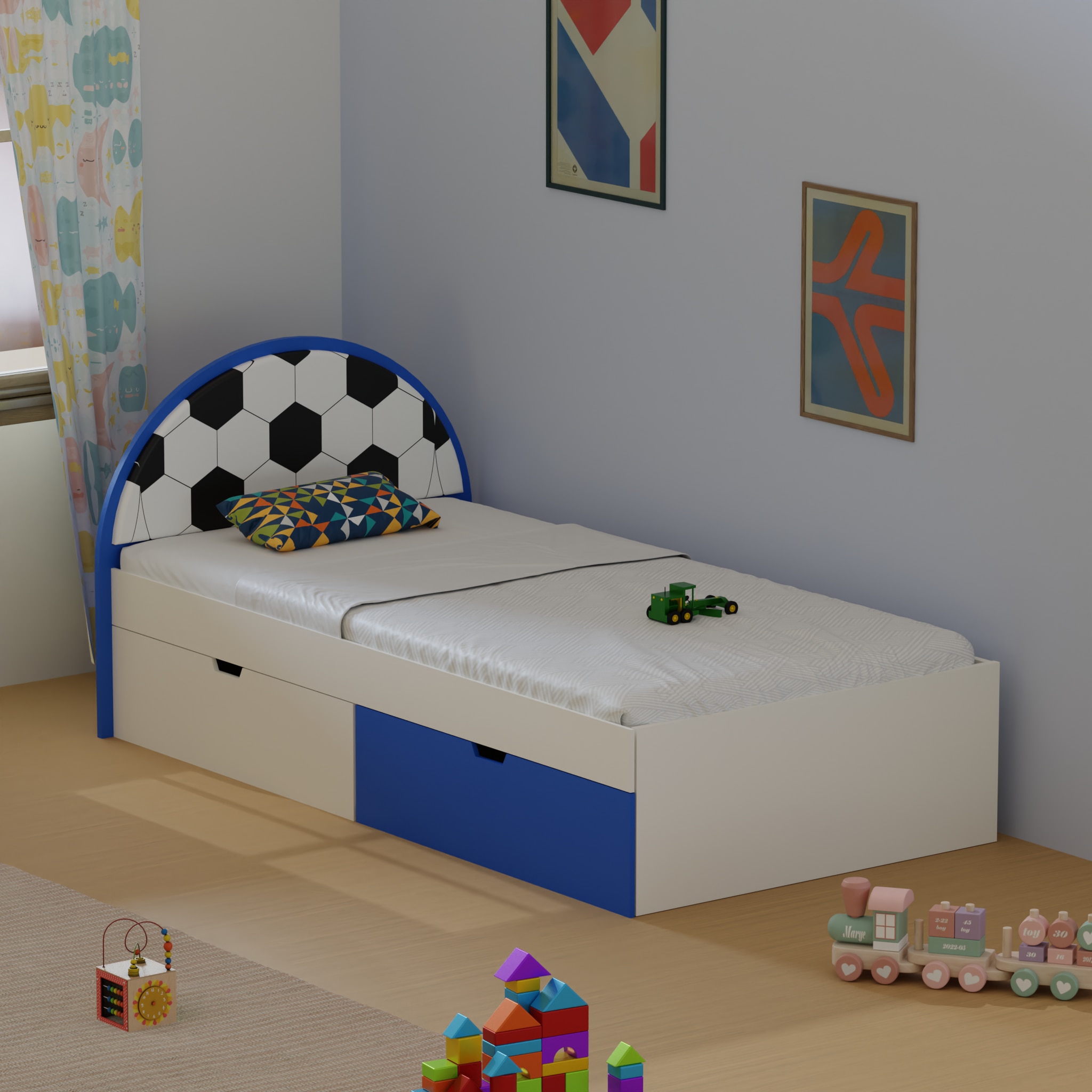 Sweet Slumber Kids Single Bed in Football Theme