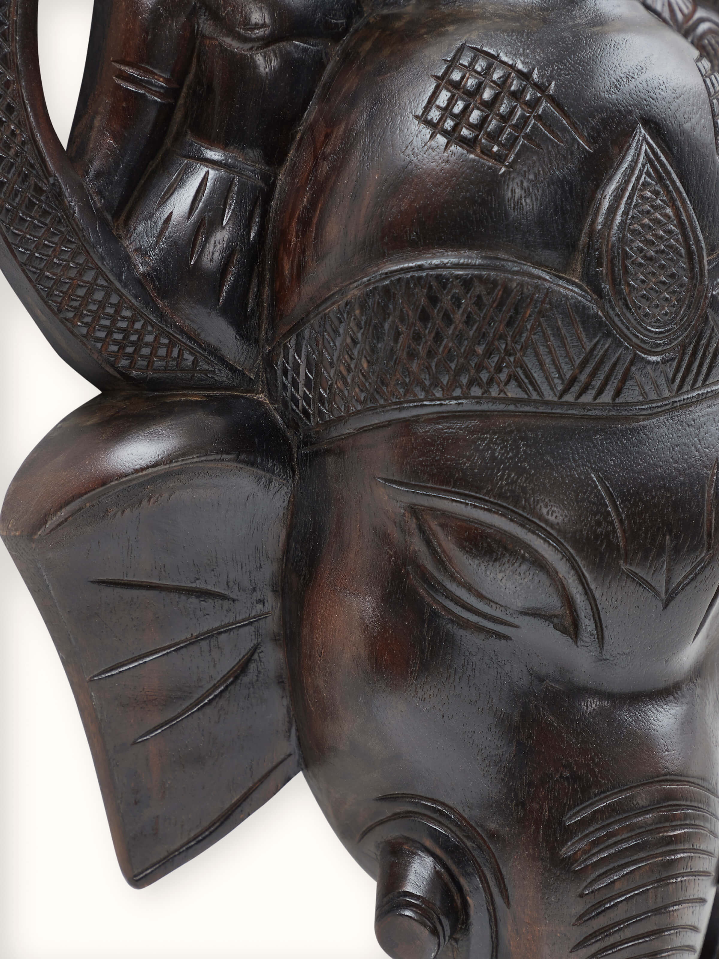 Detail shot of Kushmandi Ganesha Wall Mask