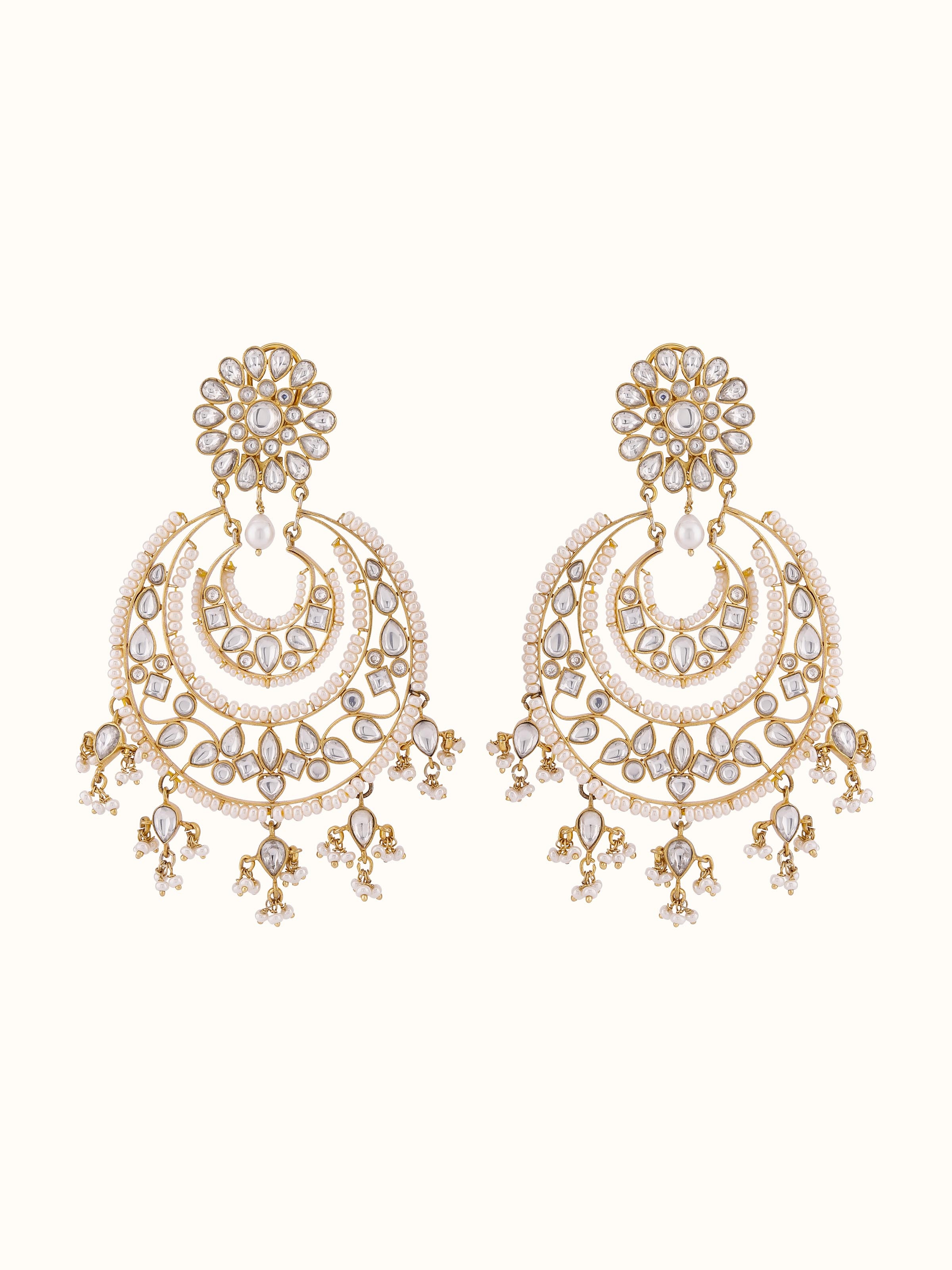 Front view capturing the grand design and detailed patterns of these Chandbalis.