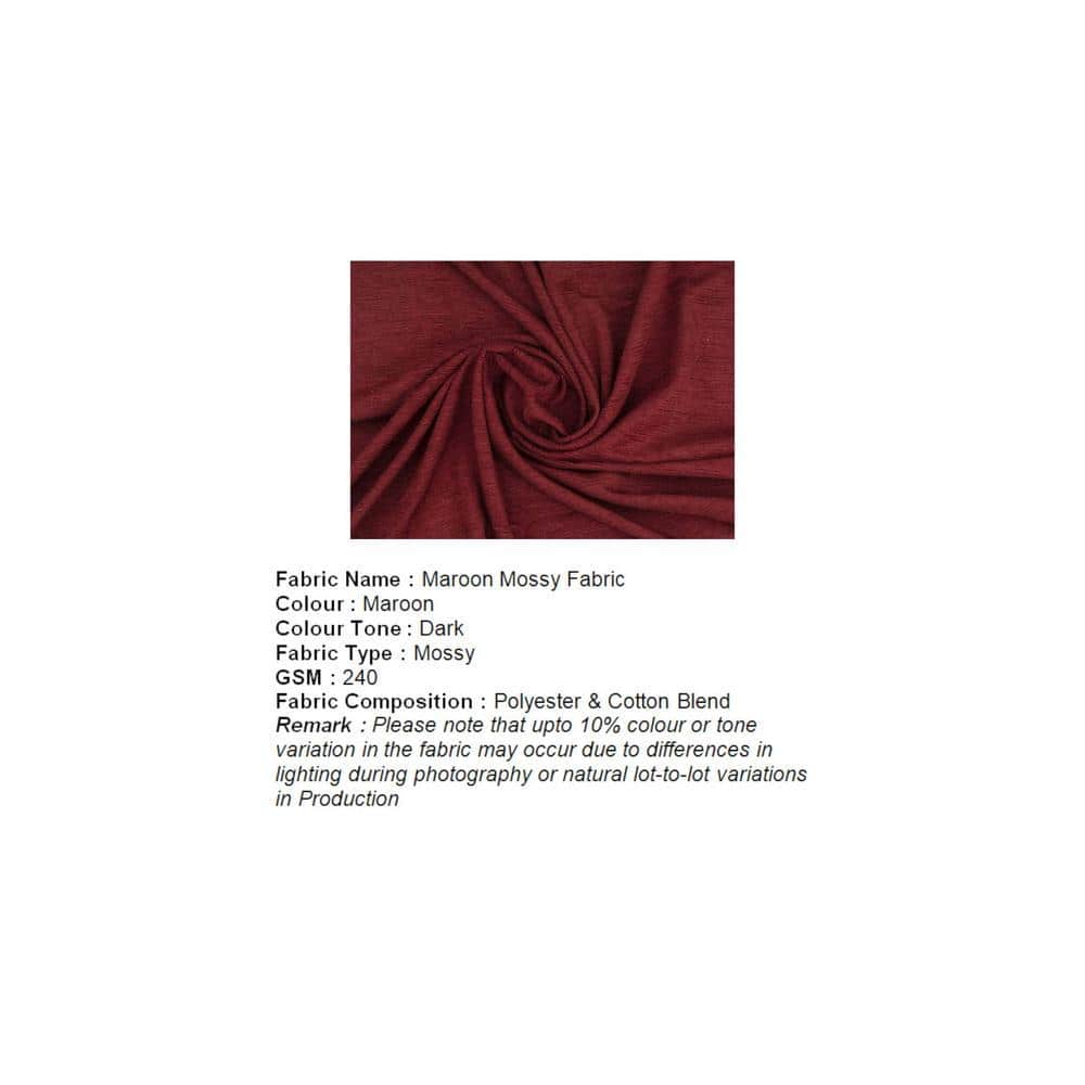 Iris Round Pouffee in Mossy Maroon Fabric