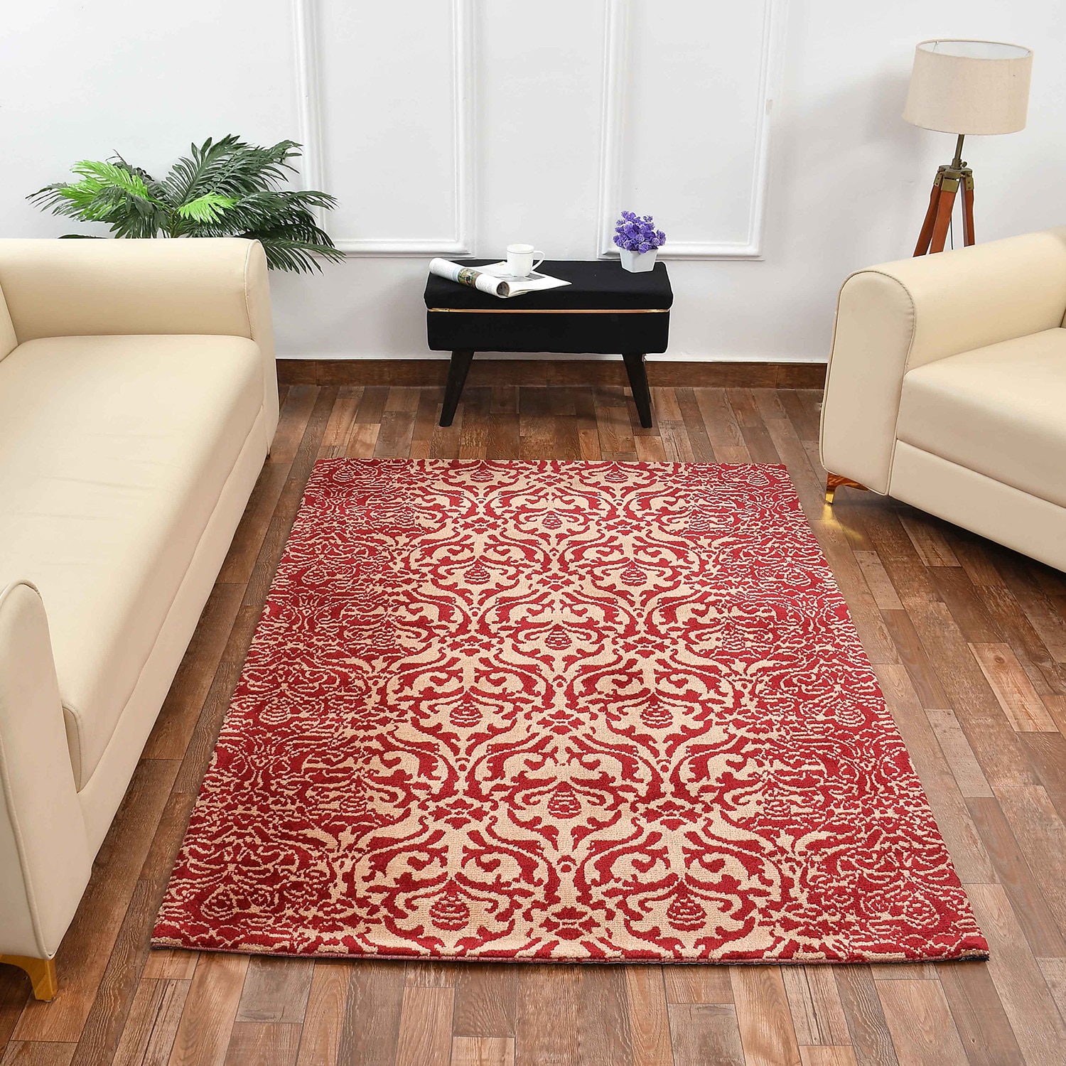 Multicolor Traditional Machine Made Polyester 3 X 5 Feet Carpet