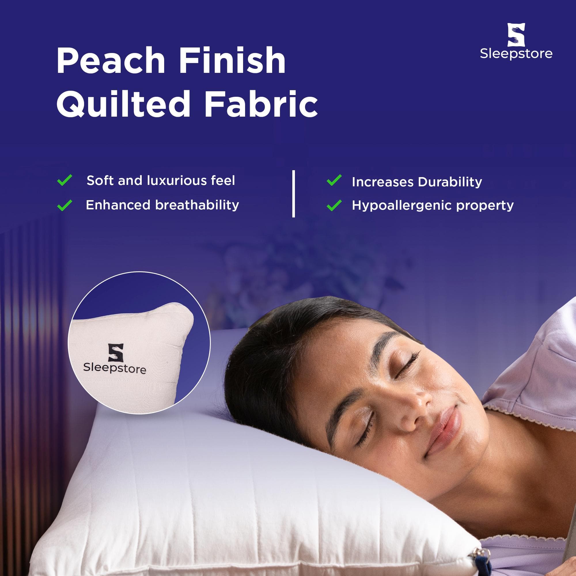 Granules Quilted Adjustable Comfort Pillow 27 X 18 Inches