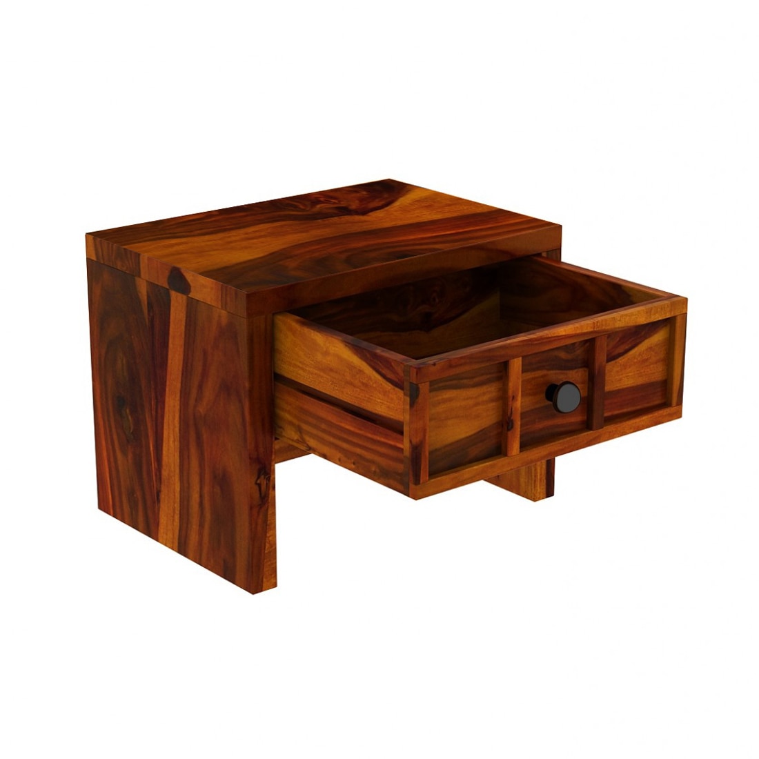 Tiana Solid Wood Bedside Table in Honey Finish