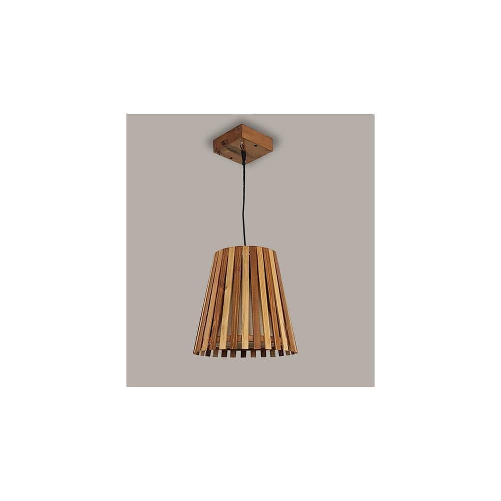 Soyuz Brown Solid Wood Single Hanging Light