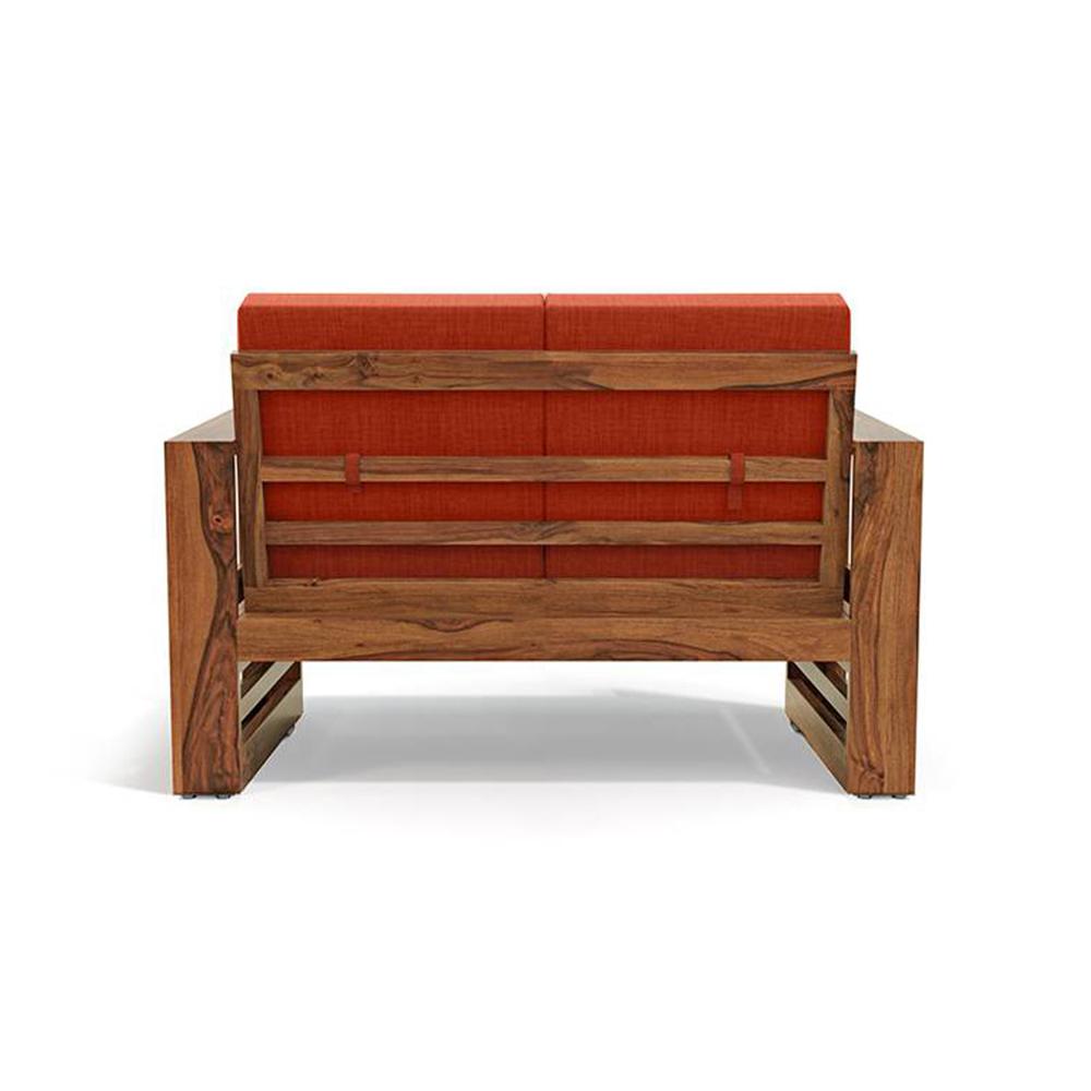 Parson 2 Seater Wooden Sofa In Teak Finish (Lava)