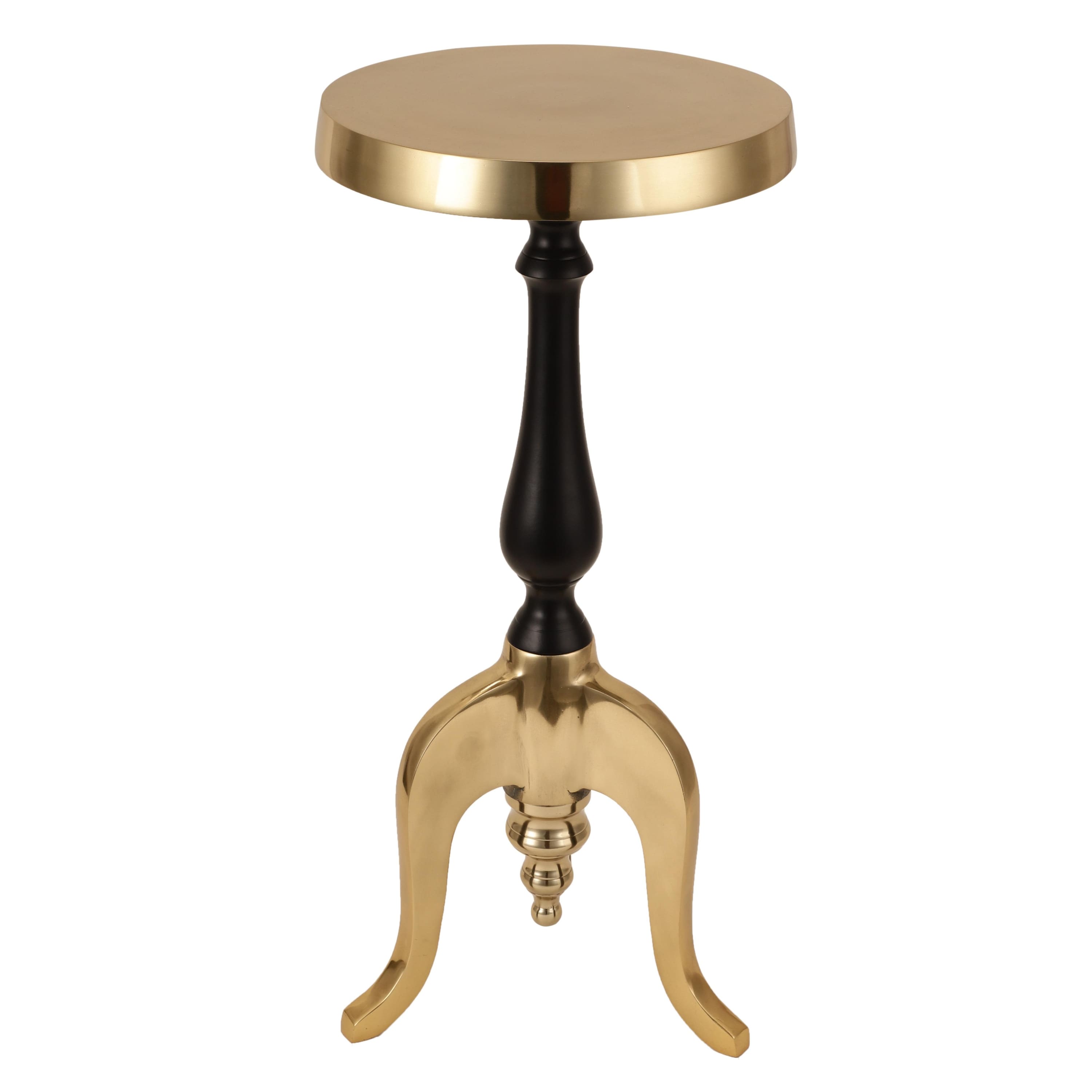 Markus Drink Metal Side Table in Gold & Black Colour
