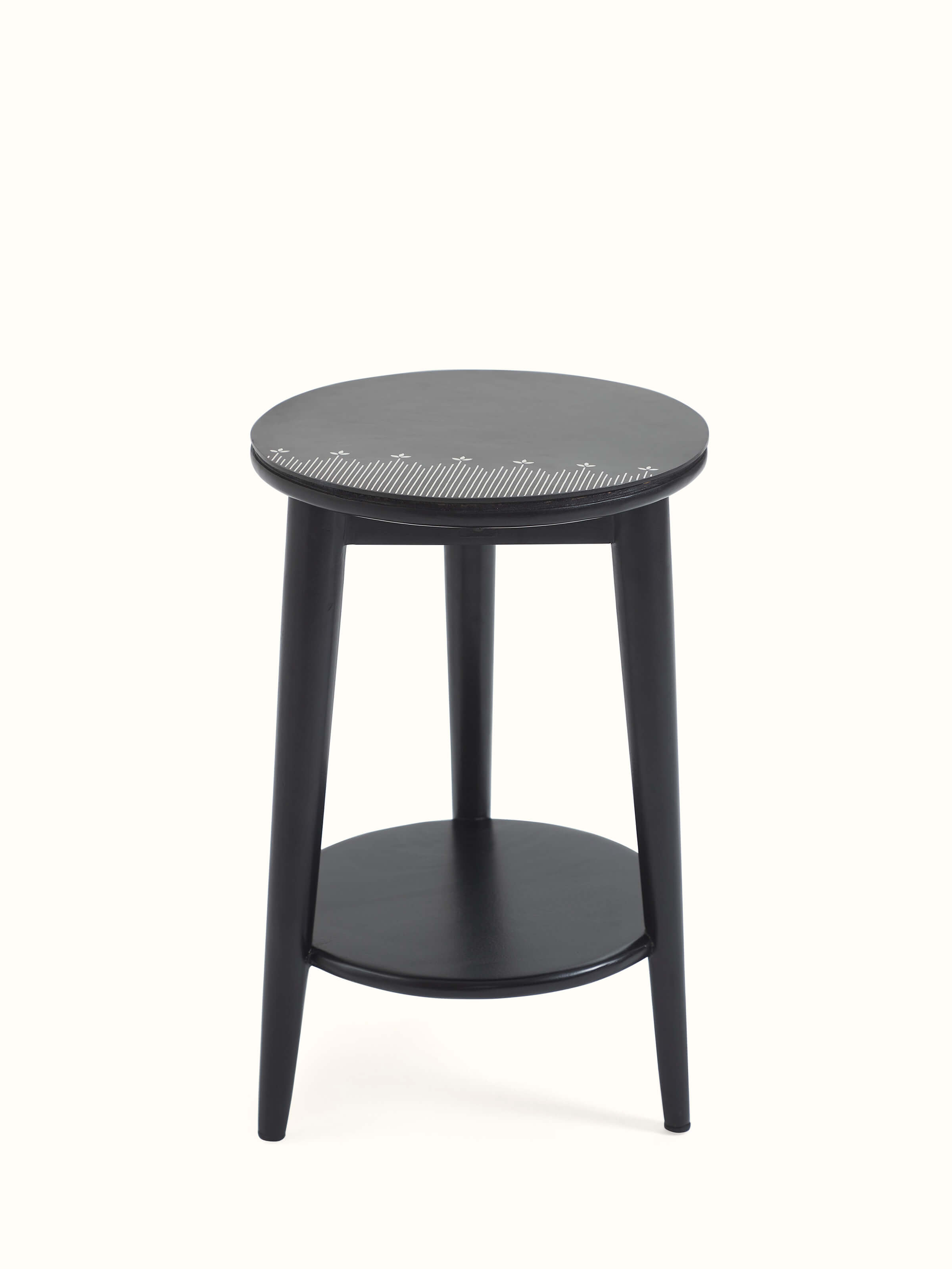 Mango Wood & Metal Bidriware Side & End Table