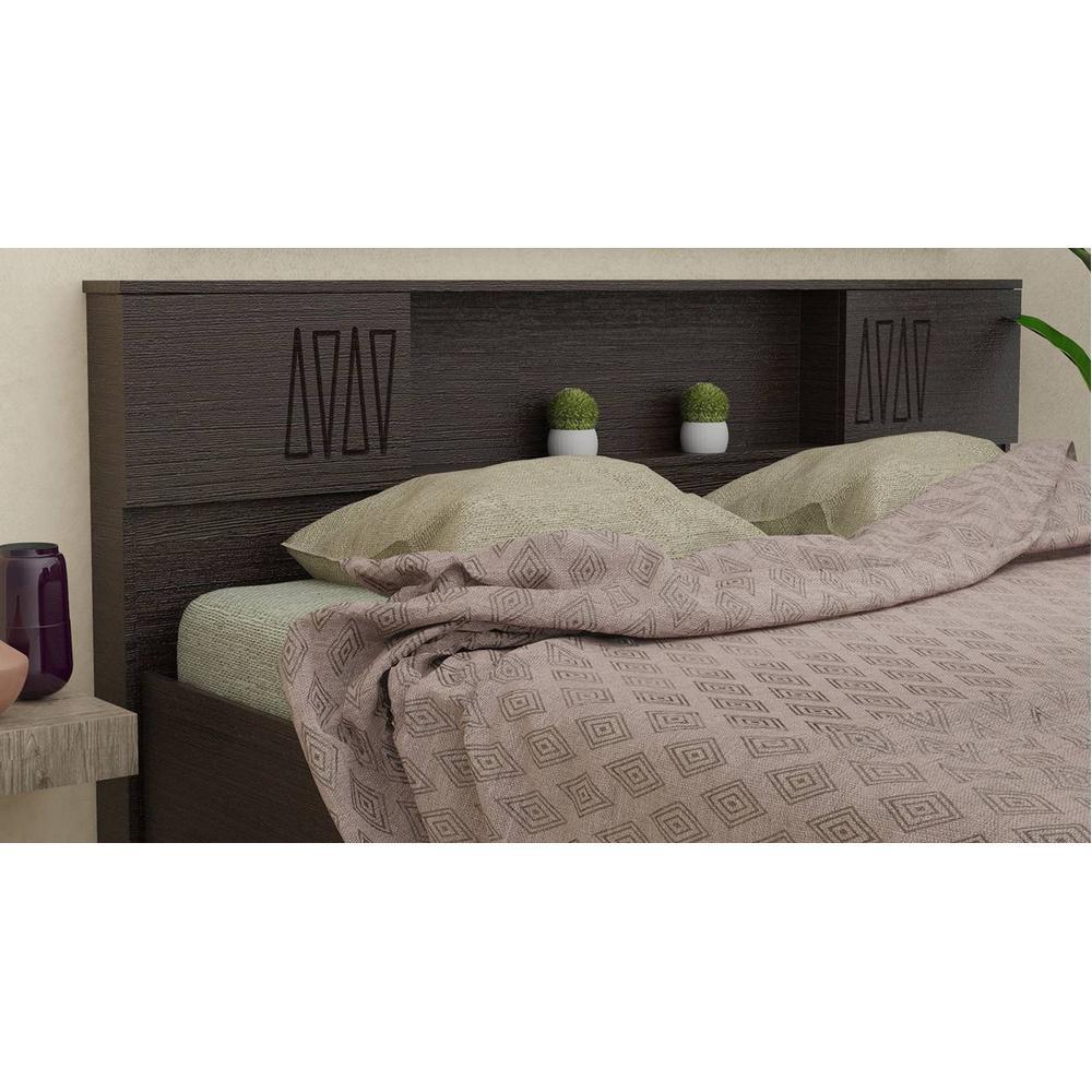 Horae Solid Wood King Size Drawer Storage Bed In Melamine Finish