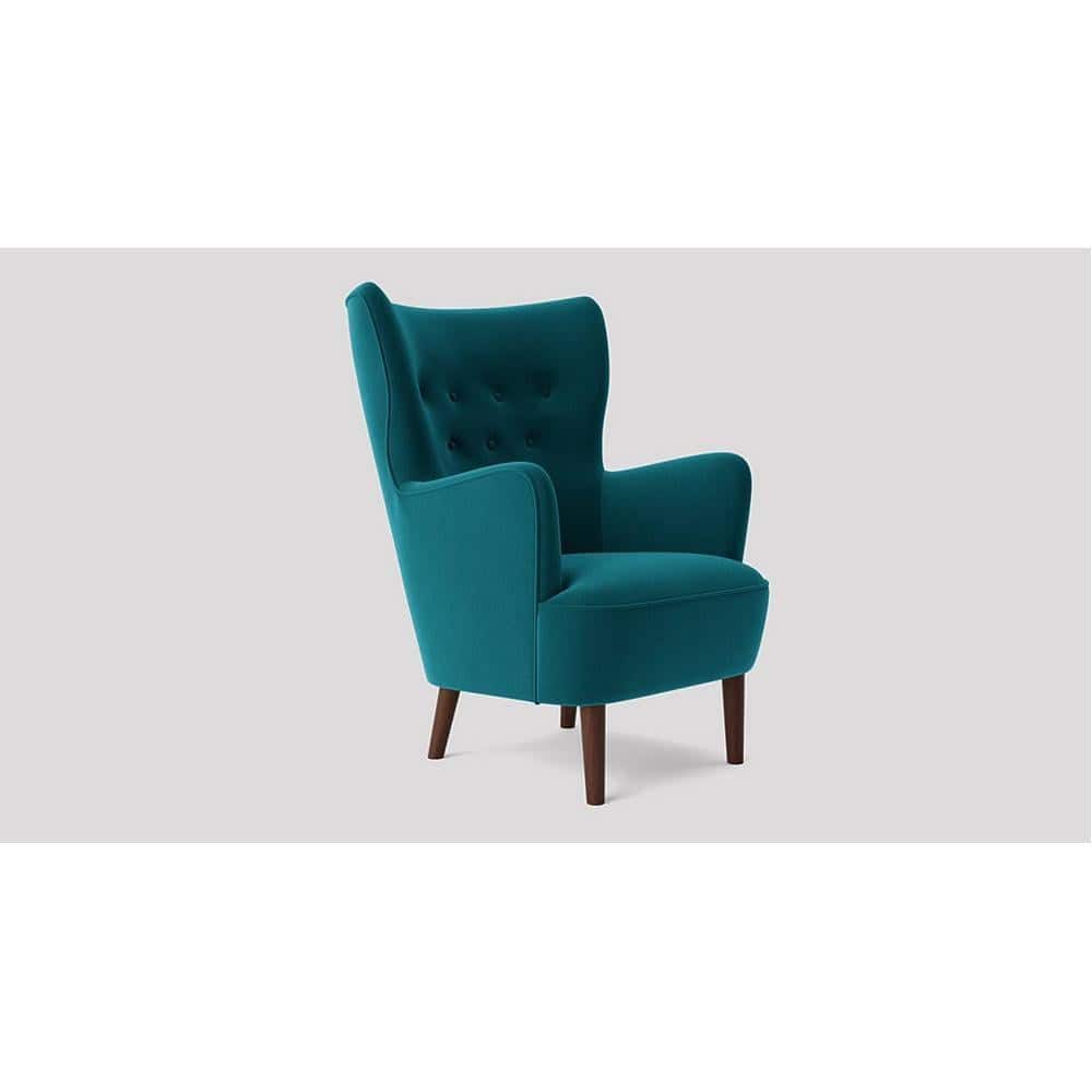 Ludwi Accent chair Velvet in T Blue Color