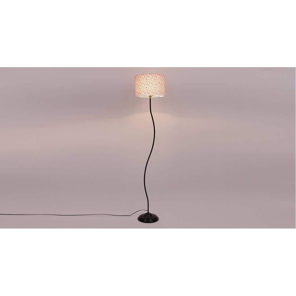 Doutzen Multicolour Cotton Shade Floor Lamp