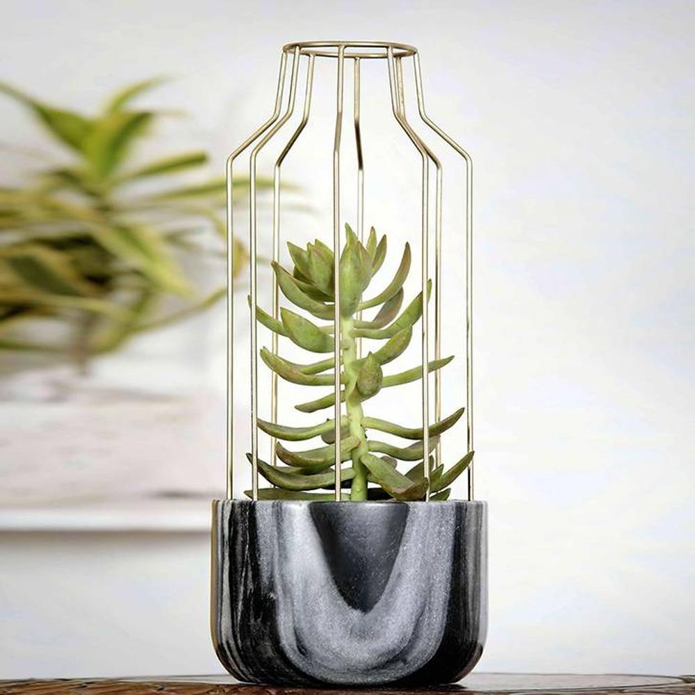 Emeril Grey Marble Planter