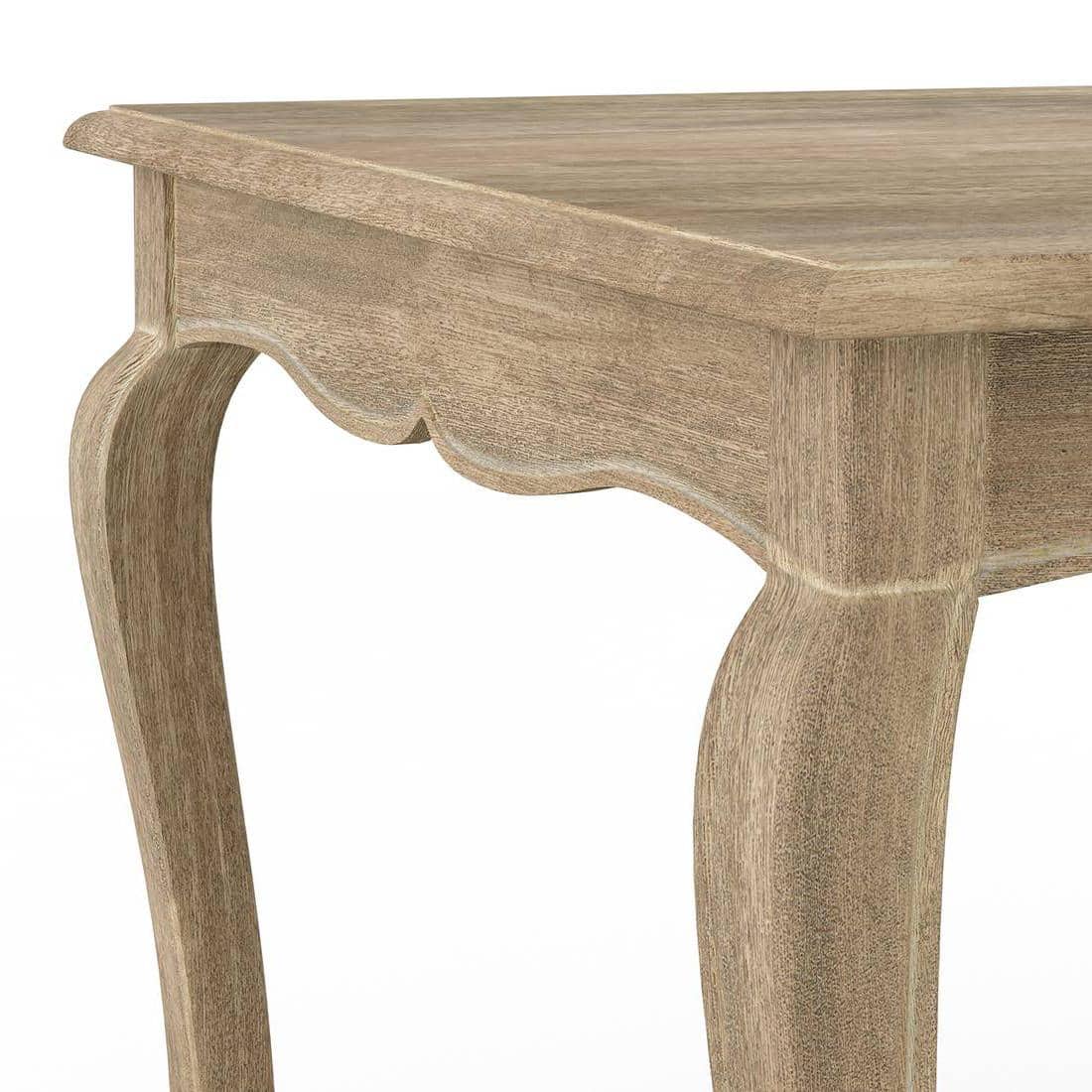 Mehr Mango Wood 6 Seater Dining Table In Rushed Bali Oak Finish