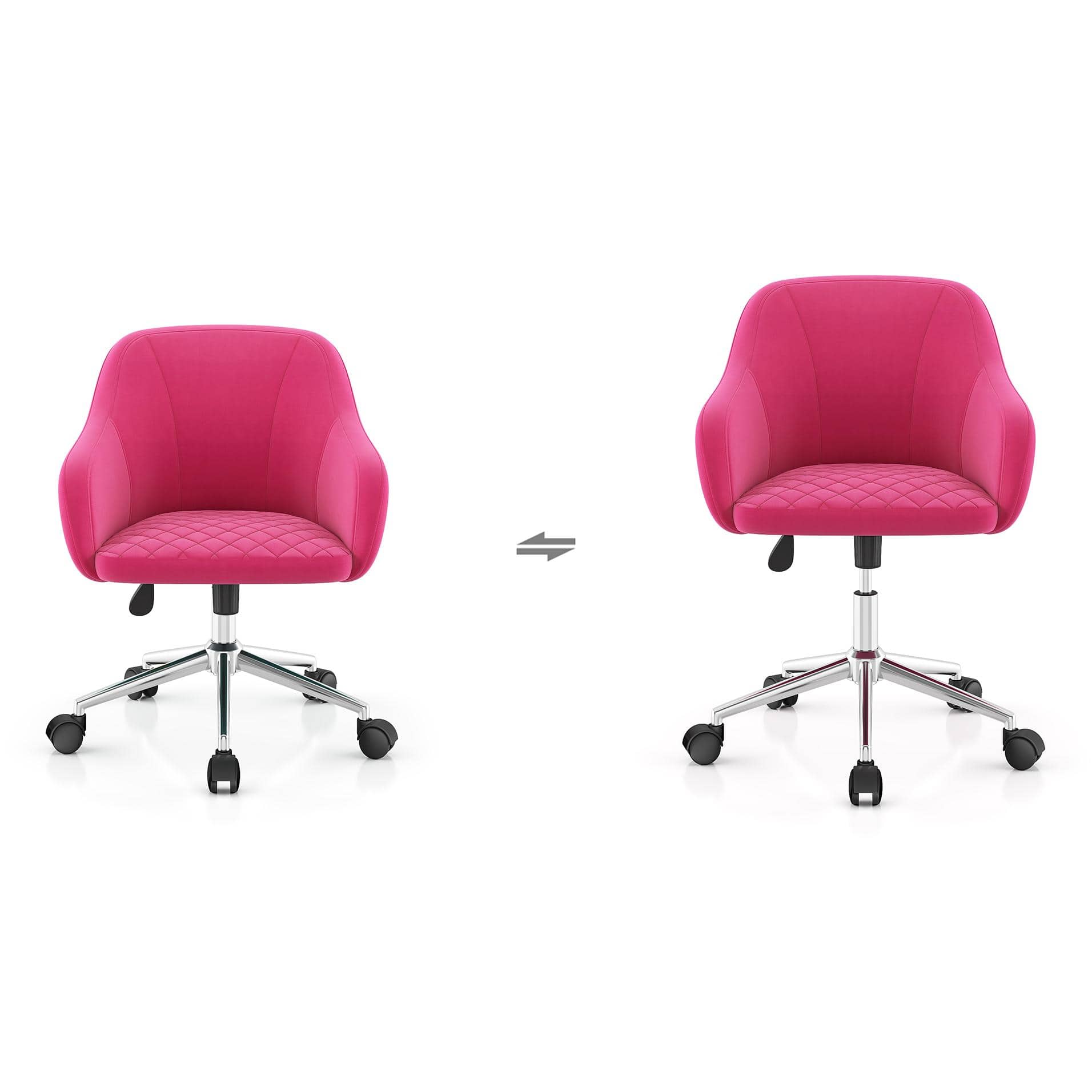 Ferriss Fabric Study Chair in Fuchsia Pink Colour