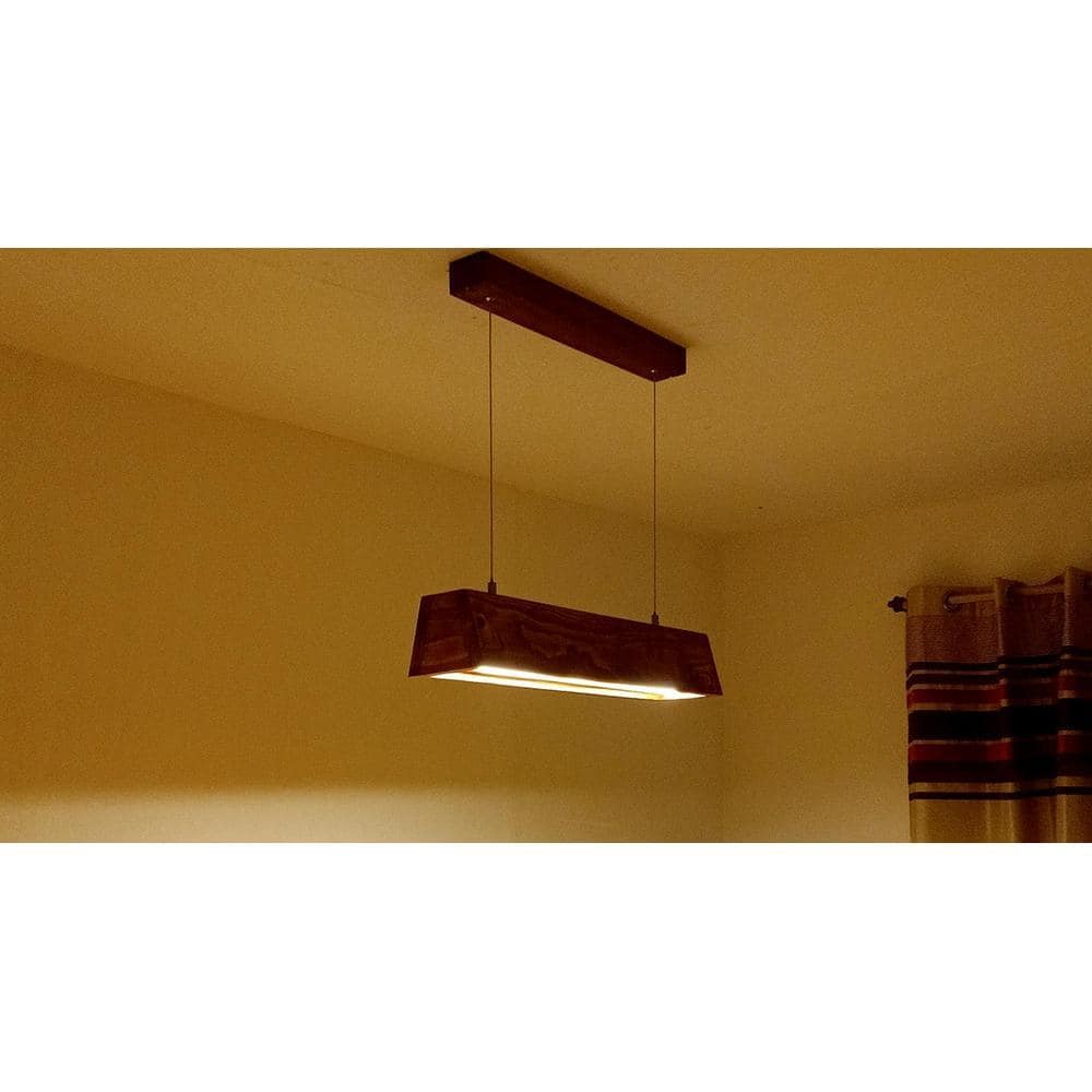 Sirius 24 Brown Wooden LED Hanging Lamp