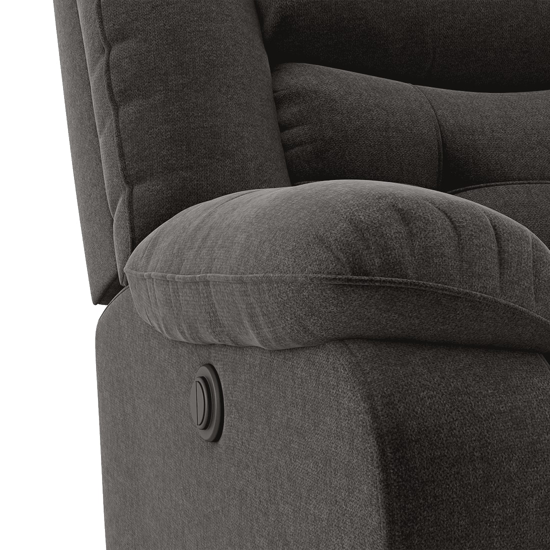 Theo Single Seater Motorized Recliner In Urban Grey Premium Chenille Fabric