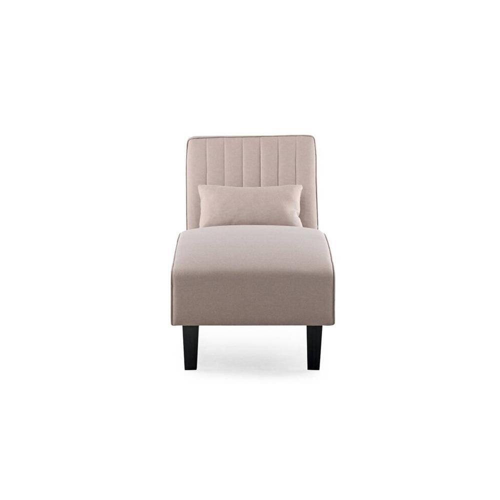 Fiest Velvet Chaise Launger in Cream Colour