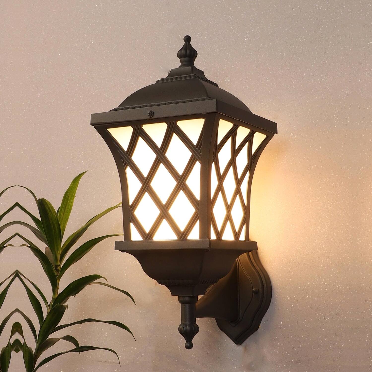 Eliante Grey Aluminium Outdoor Wall Light With E27 Holder In Grey Colour