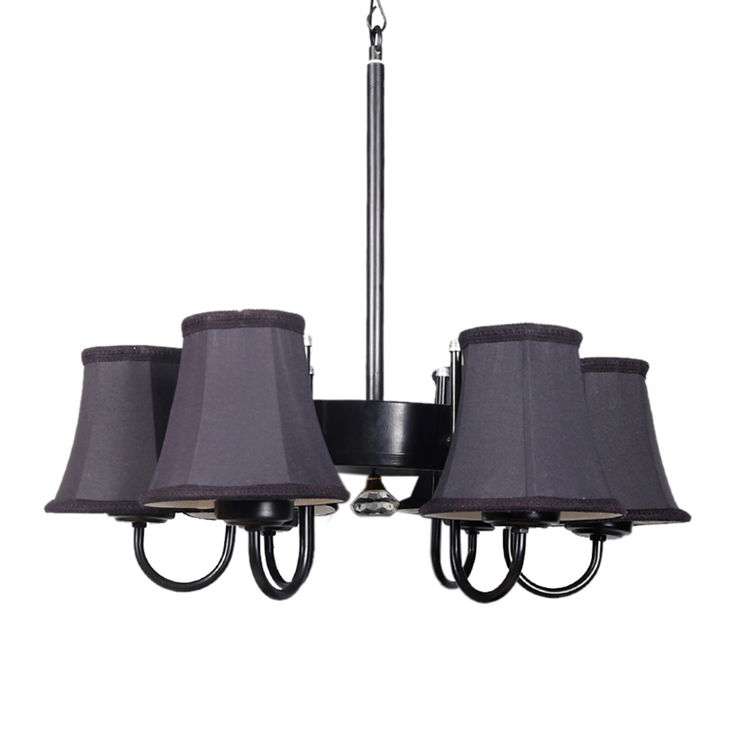 Devansh Dual Black Wallmounted Lamp With Cotton Off-White Shade
