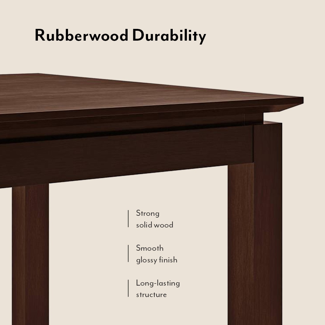 Diner Solid Wood 6 Seater Dining Table With Set Of 6 Persica Chairs Finish- Dark Walnut